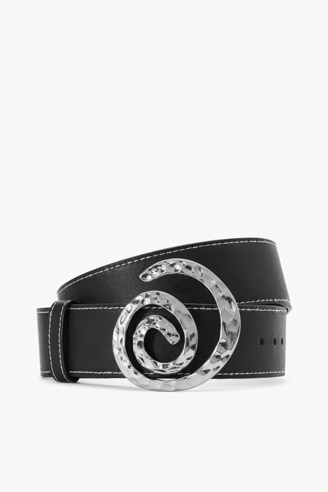 STAUD - SWIRL BUCKLE BELT BLACK