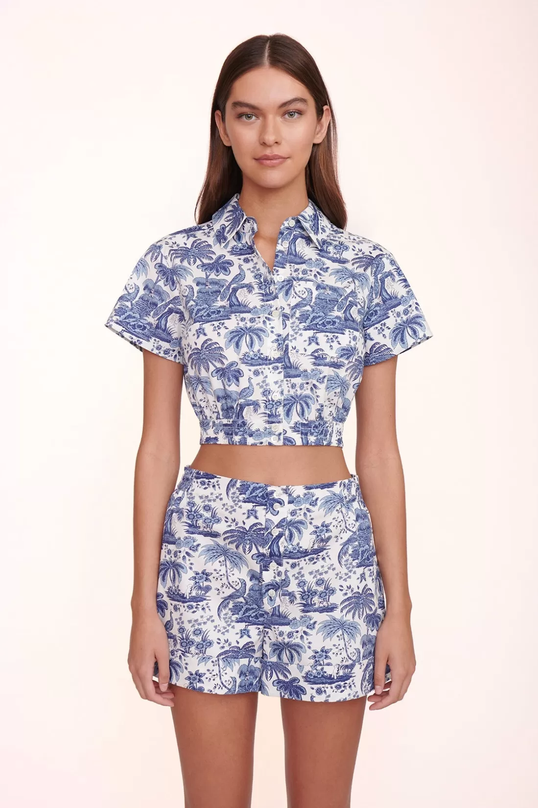 STAUD - TRANSIT TOP BLUE TOILE