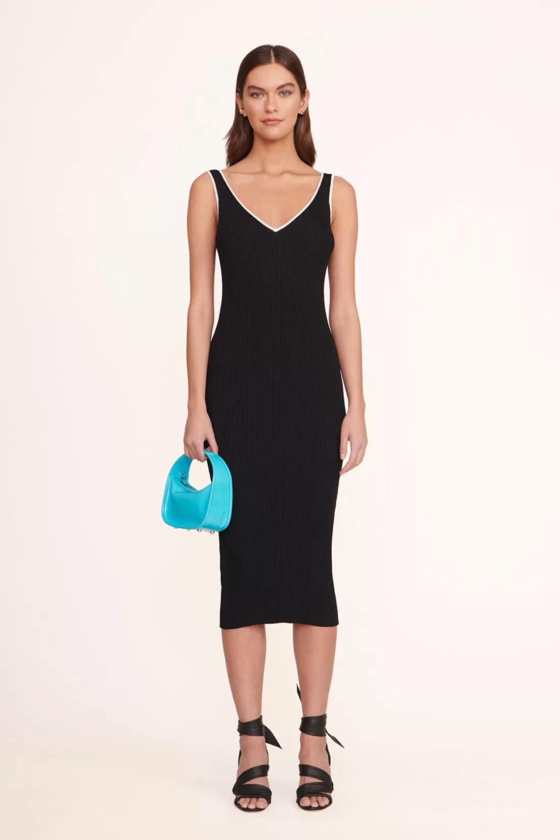 STAUD Occasion Dresses- VENICE CROSSBODY PATENT PACIFIC