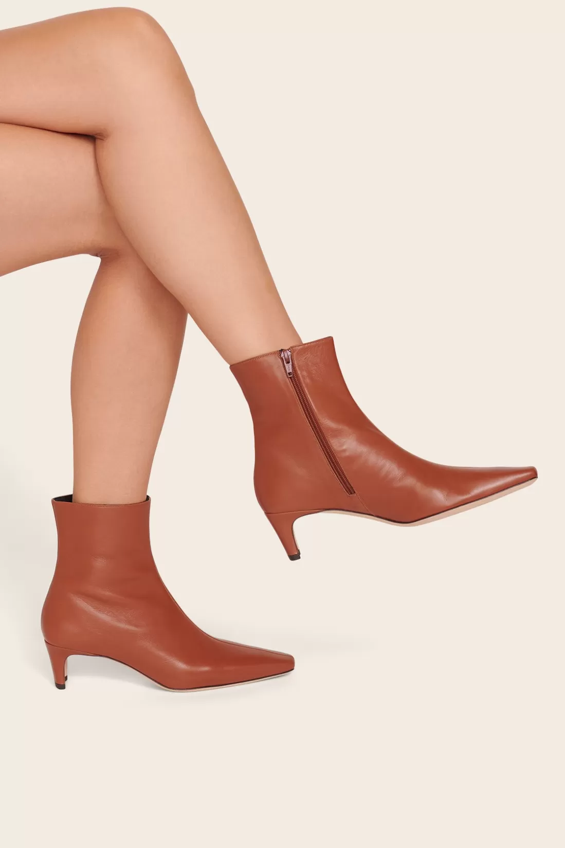 STAUD - WALLY ANKLE BOOT TAN