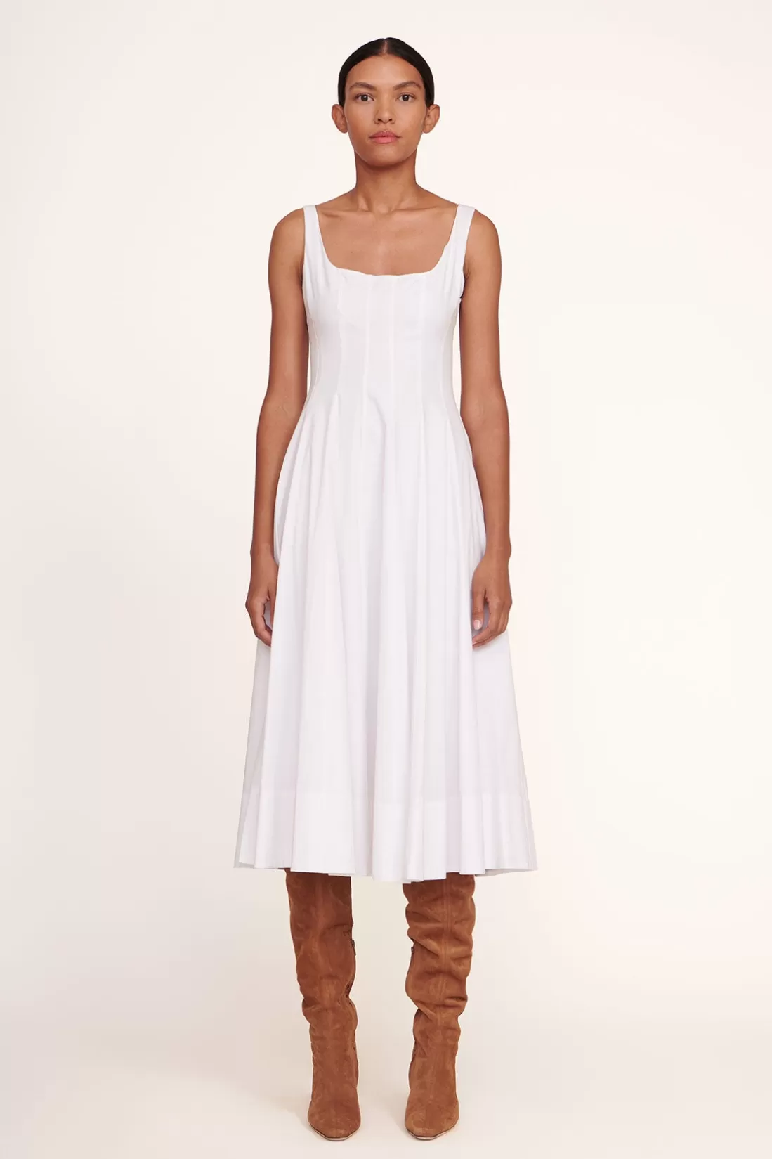 STAUD - WELLS DRESS WHITE