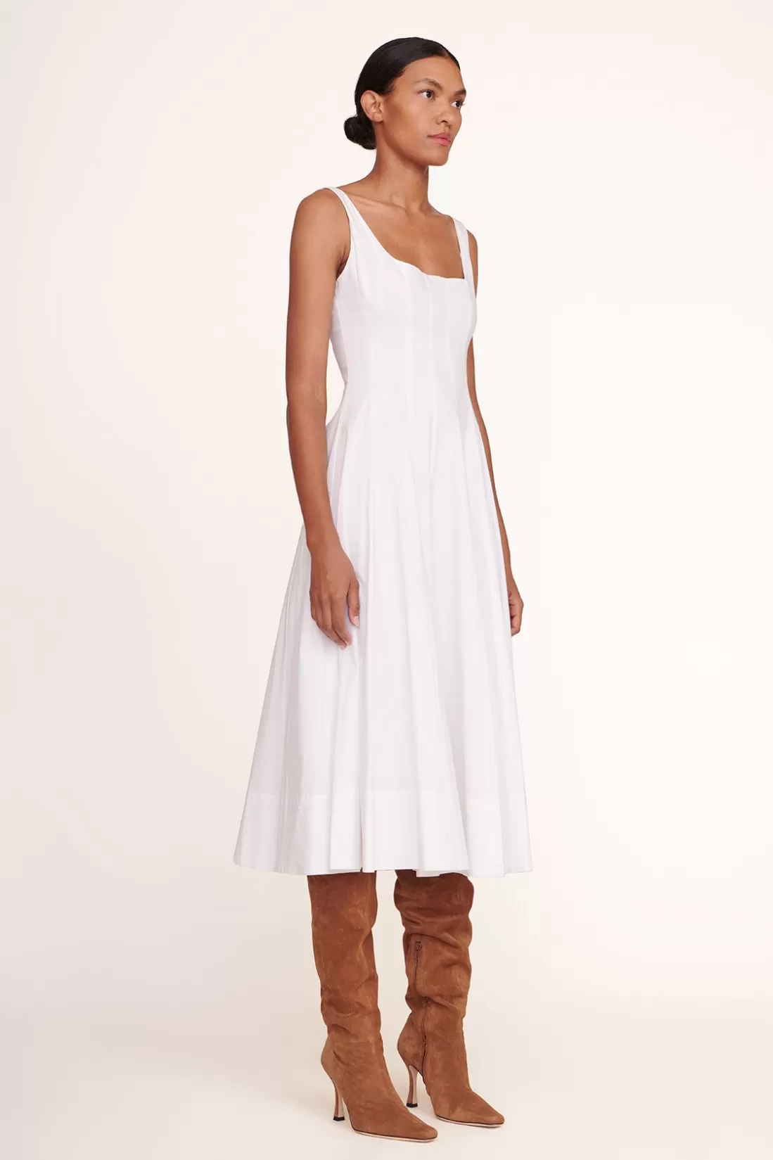 STAUD - WELLS DRESS WHITE