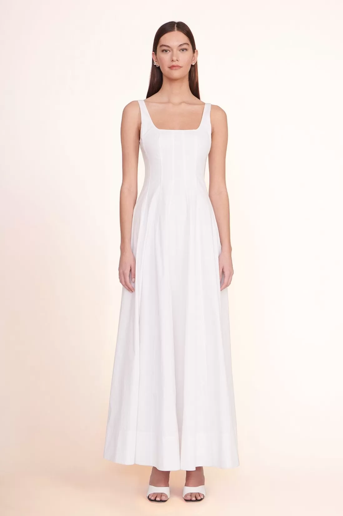 STAUD - WELLS MAXI DRESS WHITE