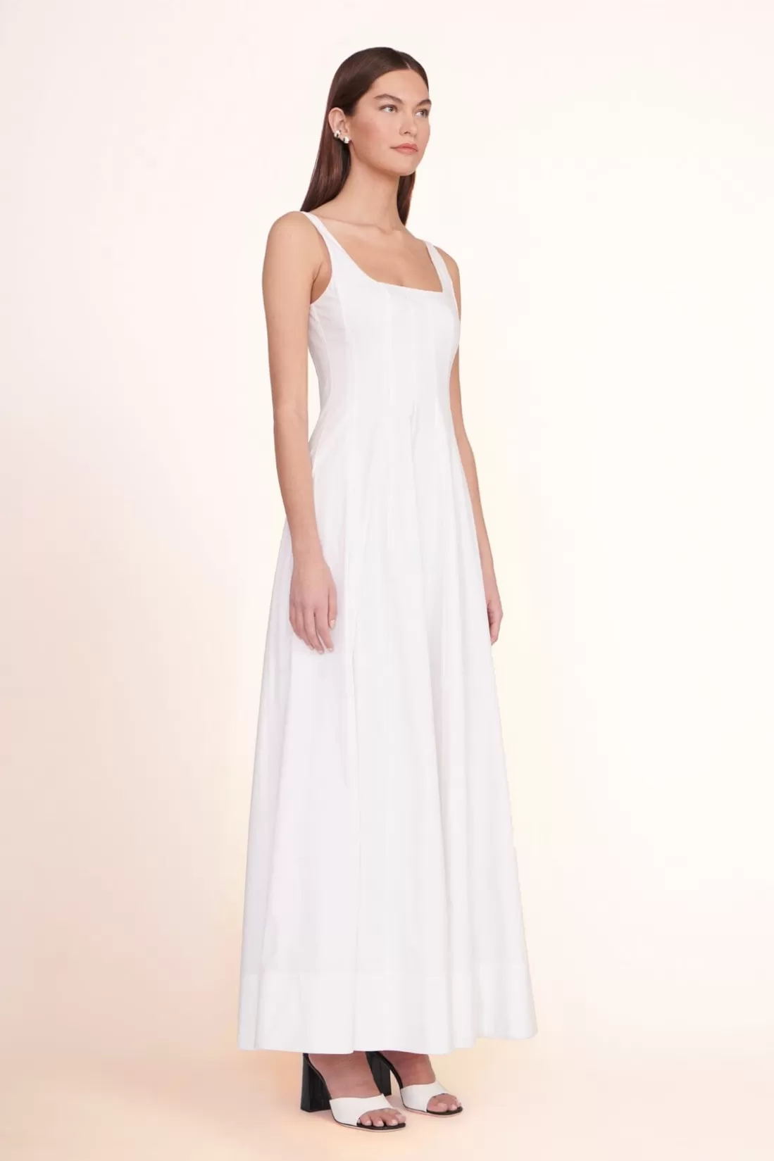 STAUD - WELLS MAXI DRESS WHITE